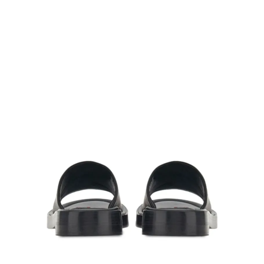 Ferragamo e Leren Crossover Sandalen-Heren Slippers