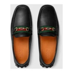 Gucci e leren driver met web-Heren Instappers & Slip Ons
