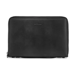 Kiton e leren dubbele ritssluiting portemonnee-Heren Portefeuilles