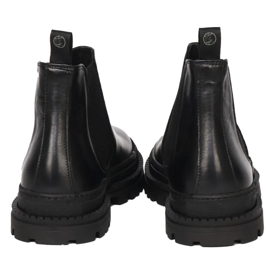 Giuliano Galiano e Leren Enkellaarzen Elastische Sluiting-Heren Laarzen