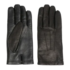 Emporio Armani e leren handschoenen met logodetails-Heren Handschoenen