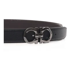 Ferragamo e Leren Iconische Gesp Riem-Heren Riemen