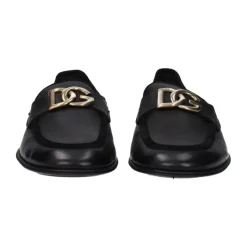 Dolce & Gabbana e leren instapper met voorlogo-Heren Instappers & Slip Ons