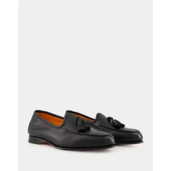 Santoni e leren kwastloafer-Heren Instappers & Slip Ons