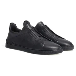 Zegna e leren lage sneakers-Heren Sneakers