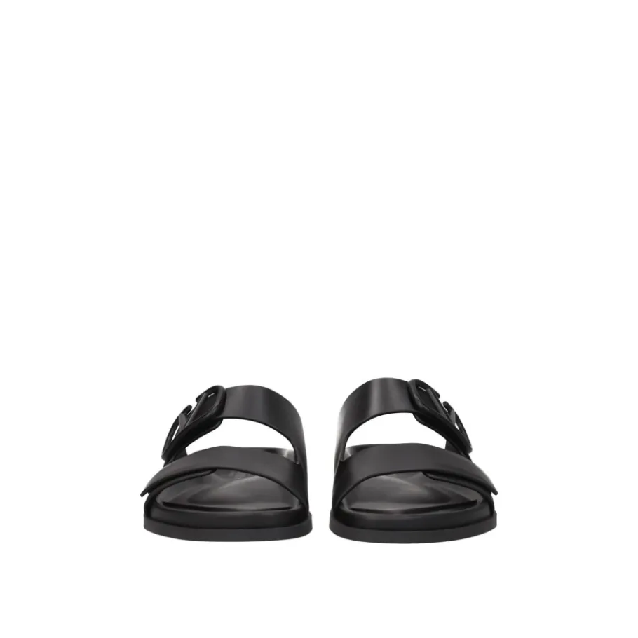 Valentino Garavani e Leren Logo Slippers-Heren Slippers