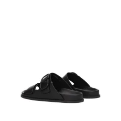 Valentino Garavani e Leren Logo Slippers-Heren Slippers