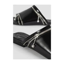 Burberry e Leren Peep Sandalen-Heren Slippers