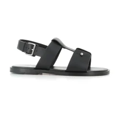 Christian Louboutin e leren sandaal met zilveren speld-Heren Sandalen