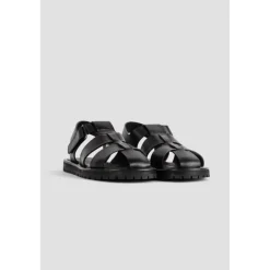 Studio Nicholson e leren sandalen met klittenbandsluiting-Heren Sandalen