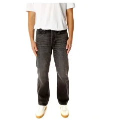 Denham Zwarte relaxed fit jeans met middelhoge taille-Heren Jeans