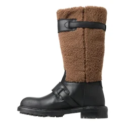 Dolce & Gabbana Zwarte Shearling Motorlaarzen-Heren Snowboots